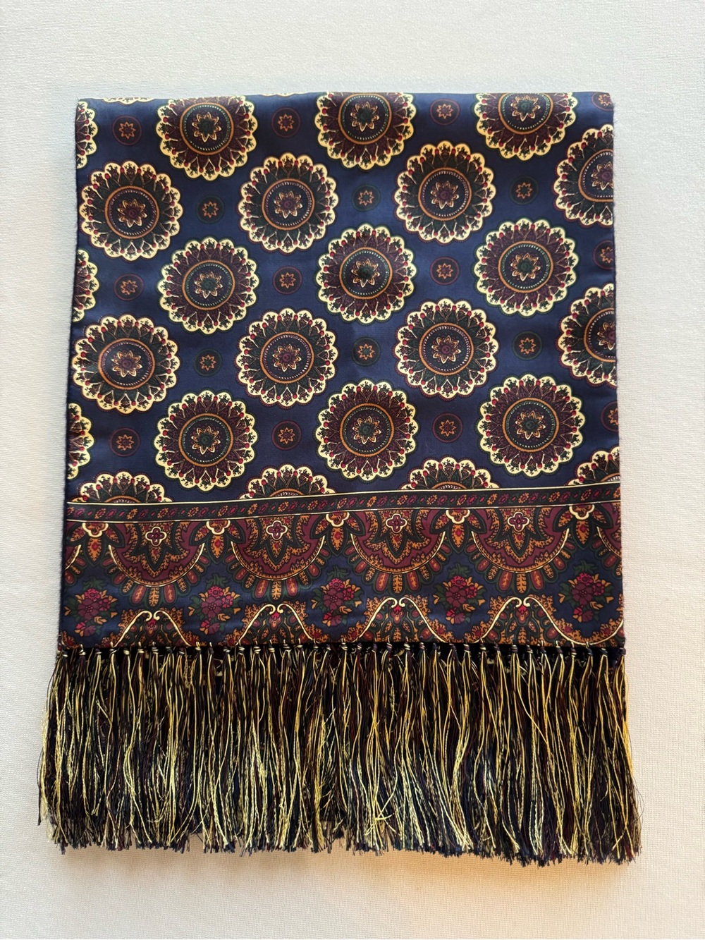 Vintage Dunhill Reversible Cashmere Silk Scarf - Picture 14 of 16